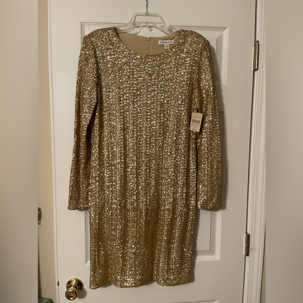 Gold sequin Coldwater Creek dress